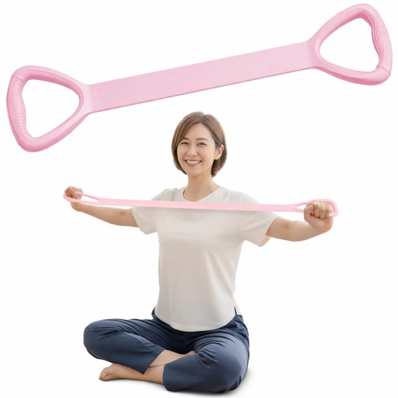 【1日3分で肩スッキリ】NEXURE ストレッチバンド 肩こり・猫背・巻き肩対策 ながらストレッチ 忙しい女性のスキマ時間 自宅で簡単 【選べる強度 80g/120g】