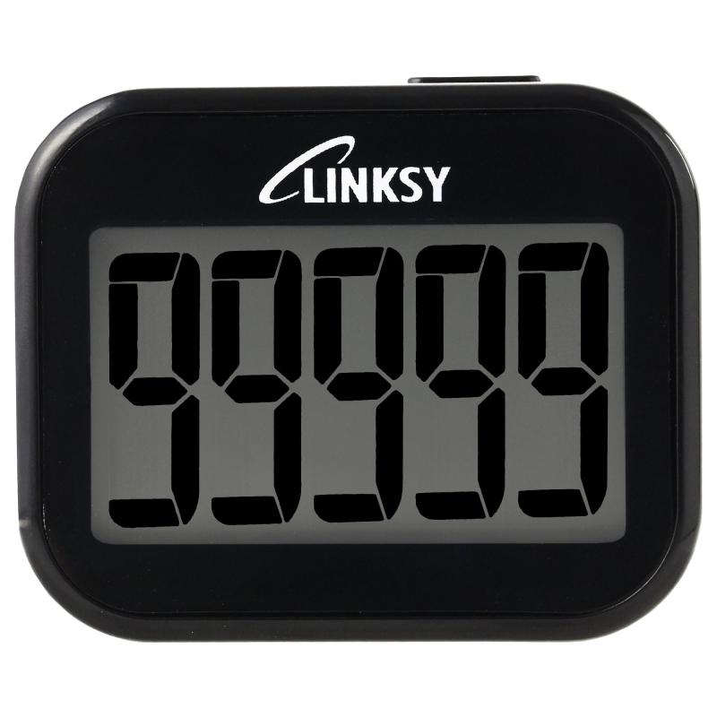 LINKSY 3D加速度センサー式 シンプル歩数計 見やすい大型LCD表示 LH240BA