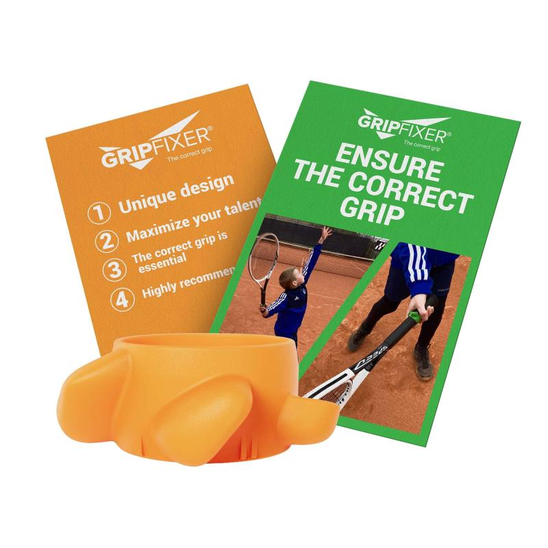 Rakuten - GRIPFIXER Tennis Grip Trainer (Medium Size, Left Hand) - Tennis Training Equipment - Grip Aid