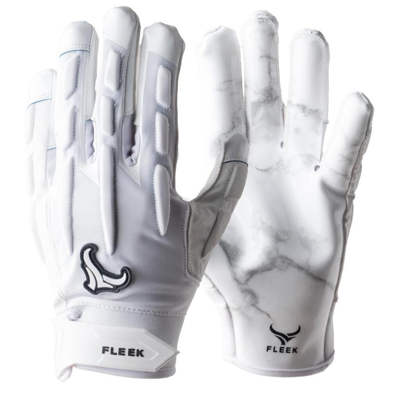 樂天商城 - FLEEK FORCEPAD GLOVES マーブルホワイト アメリカンフットボール ラグビー アメフト グローブ エリート レシーバー 大人用 スポーツグローブ ホワイト