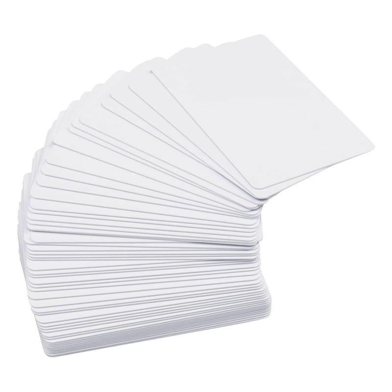 樂天商城 - LvYiLinggg カード プラスチックカー 85.5*54*0.96mm 15枚入 PVCカード VIPカード 学生証 社員証 白 無地カード JIS標準規格サイズ プラスチックカード