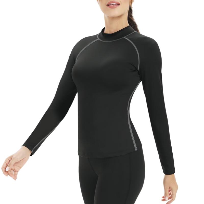  ラッシュガード レディース 長袖 ハイネック UVカット 長袖シャツ 水着 tシャツ スイムウェア スポーツシャツ 水陸両用 吸湿速乾