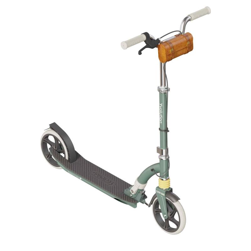 【Yvolution】ワイボリューション キックスクーター 2 WHEEL SCOOTER S200 (with curved-Tbar) 調節可能ハンドル 折り畳み ハンドルバーサッチェルバッグ付き
