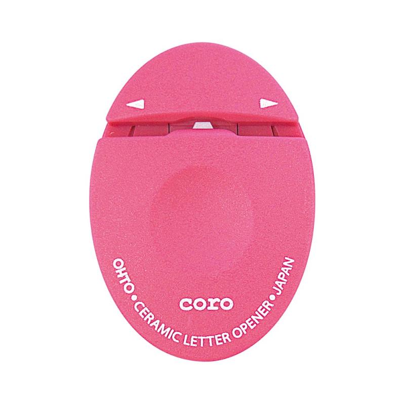 オート レターオープナー セラミックレターオープナー CLO-700C-PKセラミック刃を使用した、安全性の高いレターオープナー(たまご型)【サイズ】本体:W35×H50×D8mm ブリスター:W64×H146×D16mm【重量】本体:8g ブリスター:16.6g【材質】カバー:ABS樹脂 刃;セラミック【生産国】日本