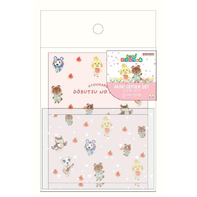 サンスター文具 あつまれどうぶつの森 ミニレターセット ピンク 動物の森 てがみ 手紙 ふうとう 封筒 便箋 びんせん 710150サイズ：便箋／約H110×W80mm　封筒／約H64×W90mm材質：紙内容：便箋／1柄　10枚　封筒／1柄　5枚カードサイズ。手渡し、プレゼントに添えて　郵送はできませんサンスター文具