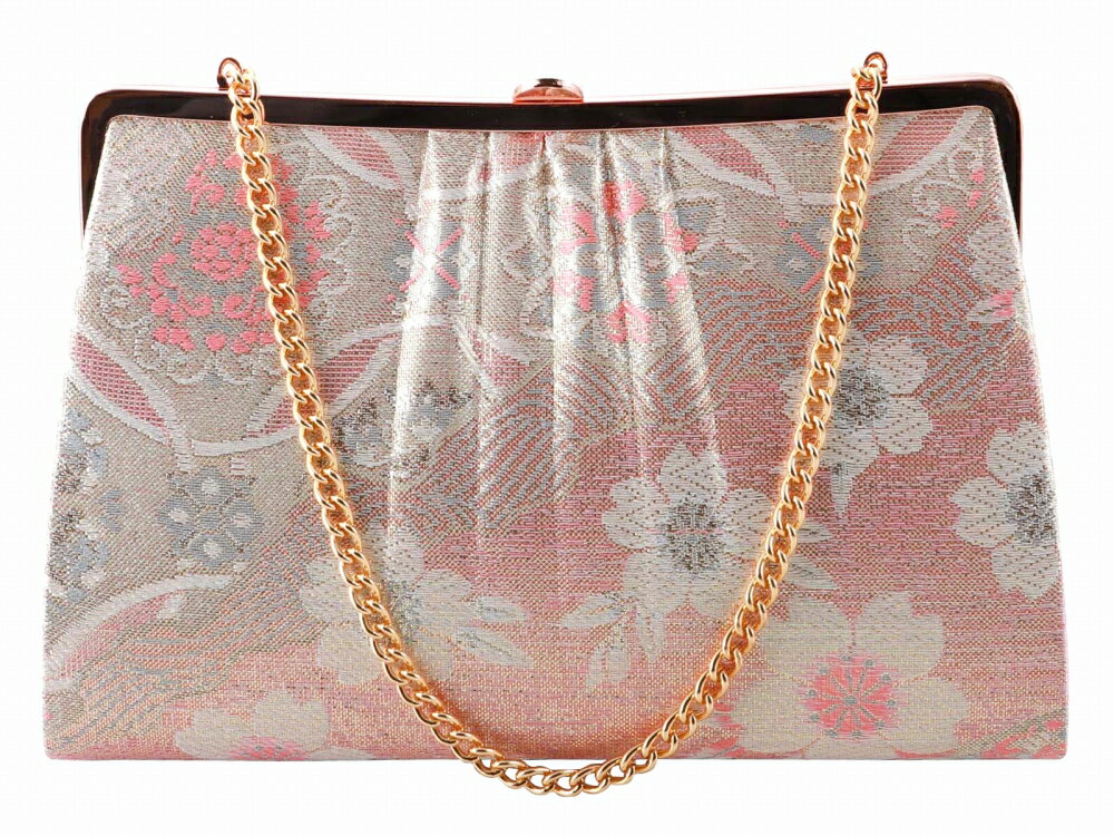 佐賀錦 礼装用 きものバッグ かかえバッグ 和装バッグ ハンドバッグ ピンク bb-280-258