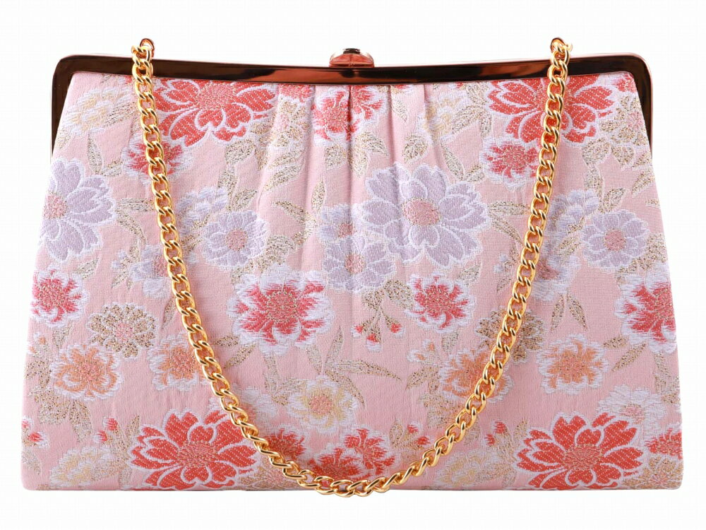 佐賀錦 礼装用 きものバッグ かかえバッグ 和装バッグ ハンドバッグ ピンク bb-280-261