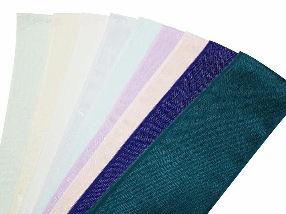 夏用 絹と麻 織柄入り 半衿 日本製 よろけ柄 nk-268