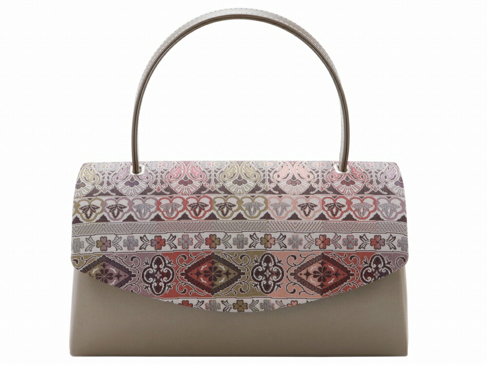 訳あり お洒落 きものバッグ 和装バッグ ハンドバッグ 渋茶系 bb-284-H【cp】