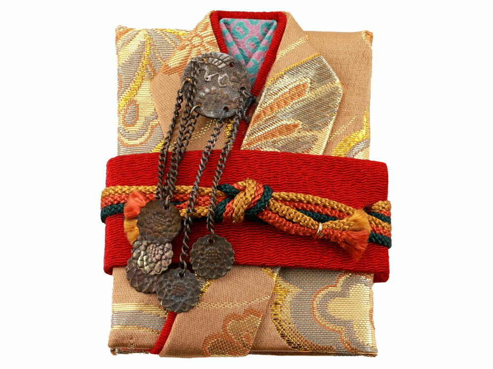 七五三 子供用 箱せこ 帯地 和装小物 はこせこ 単品 ゴールド ss-164-A