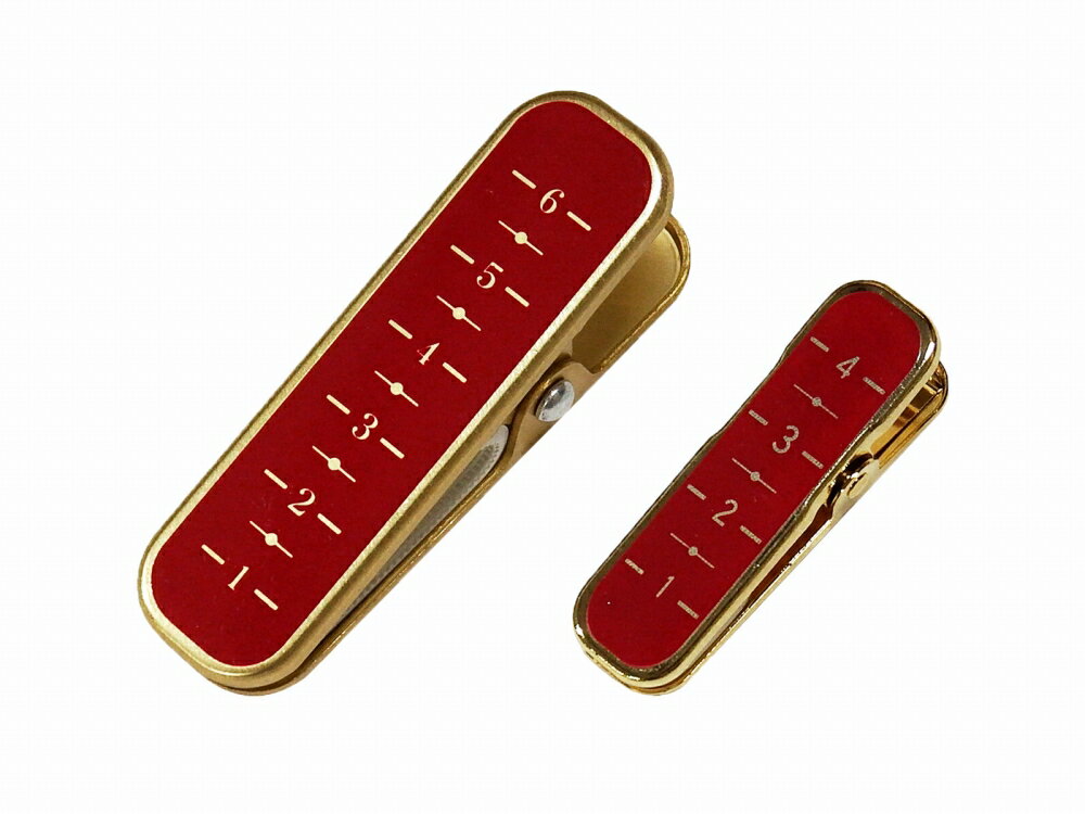 メモリ 着付けハンディクリップ メモリ付き クリップ バラ売り 大or小サイズ 赤　cu-32(4)