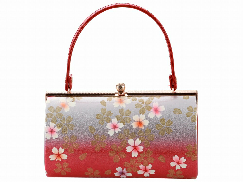 【30%OFF】振袖用 合皮 きものバッグ 和装バッグ ハンドバッグ ラメ入り 桜 ローズ bb-280-65 【fs2601】