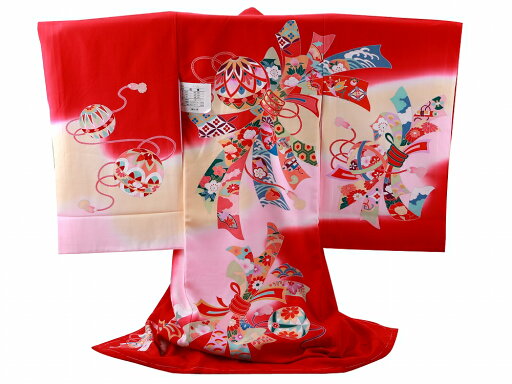 【30%OFF】お宮参り 手描き友禅 金加工入り 正絹 着物 長襦袢 セット 女児 女の子 子供 産着 祝着 赤系 un-183 【fs2507】 【30%OFF】お宮参り 手描き友禅 金加工入り 正絹 着物 長襦袢 セット 女児 女の子 子供 産着 祝着 赤系 un-183 【fs2507】