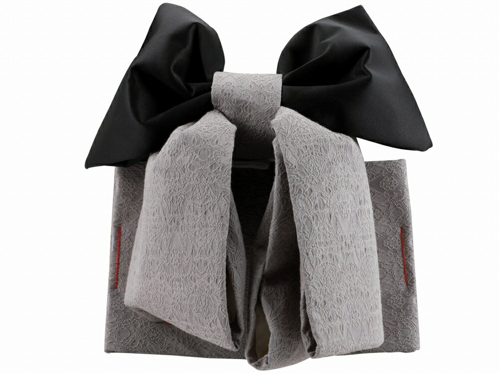 【30%OFF】七五三 七歳用 結び帯 大寸 単品 新品 ブラック ダークベージュ da-251-5【ss2512】