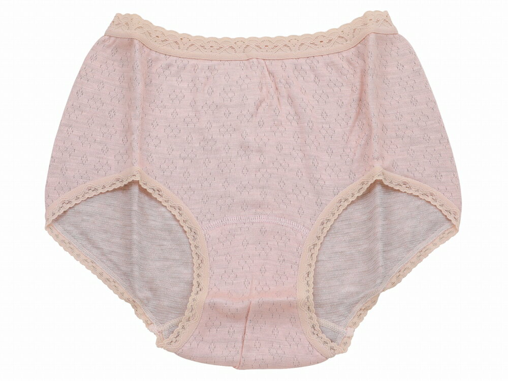 【10%OFF】送料無料 サンダーロン 婦人用 ショーツ レース付 衣温効果 胴イオン入導電性繊維 ピーチ Lサイズ san-61【ss2512】