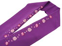 セール 振袖用 シルマース 刺繍入り スワロフスキー付 半衿 紫地 si-189-1
