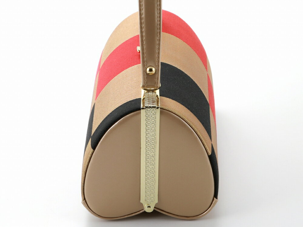 【30％OFF】振袖用 正絹帯地使用 2枚芯 草履バッグセット Fサイズ ゴールド・レッド系 bs-294-B 【ss2603】