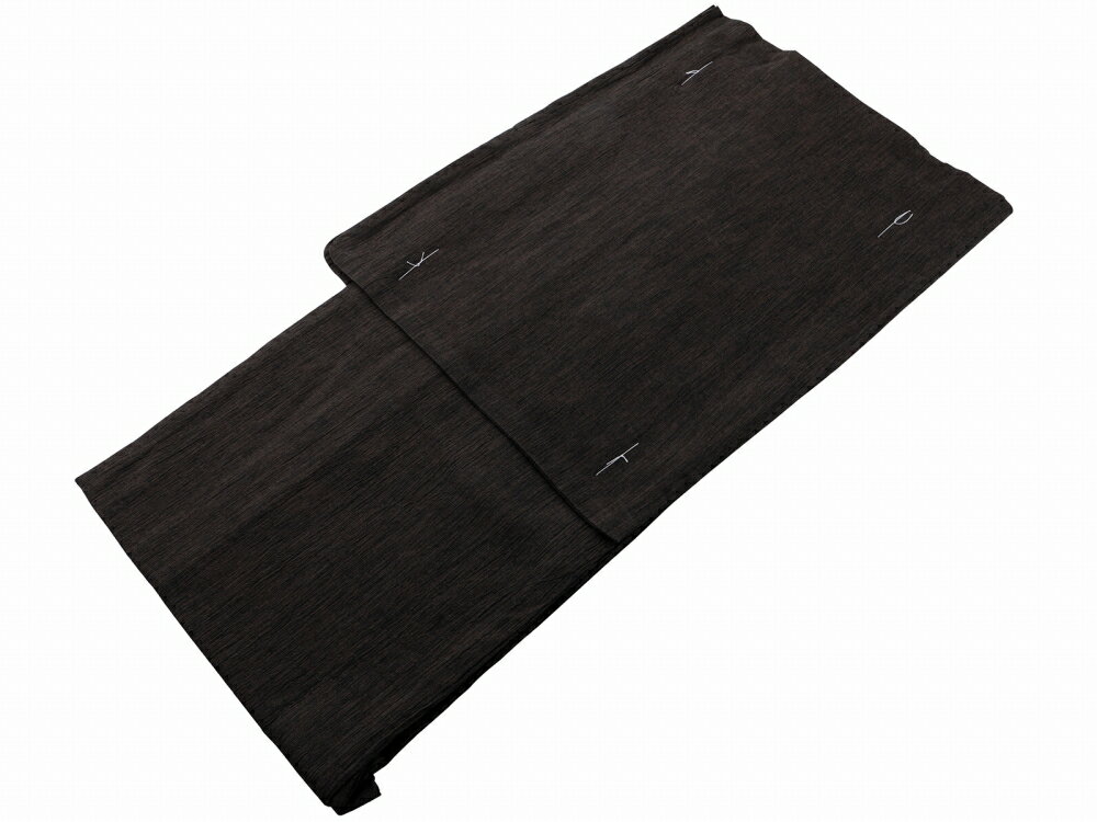 紳士用 浴衣 ちぢみ織り 綿麻 お仕立て上がり ゆかた こげ茶 L・3Lサイズ 単品 mp-141