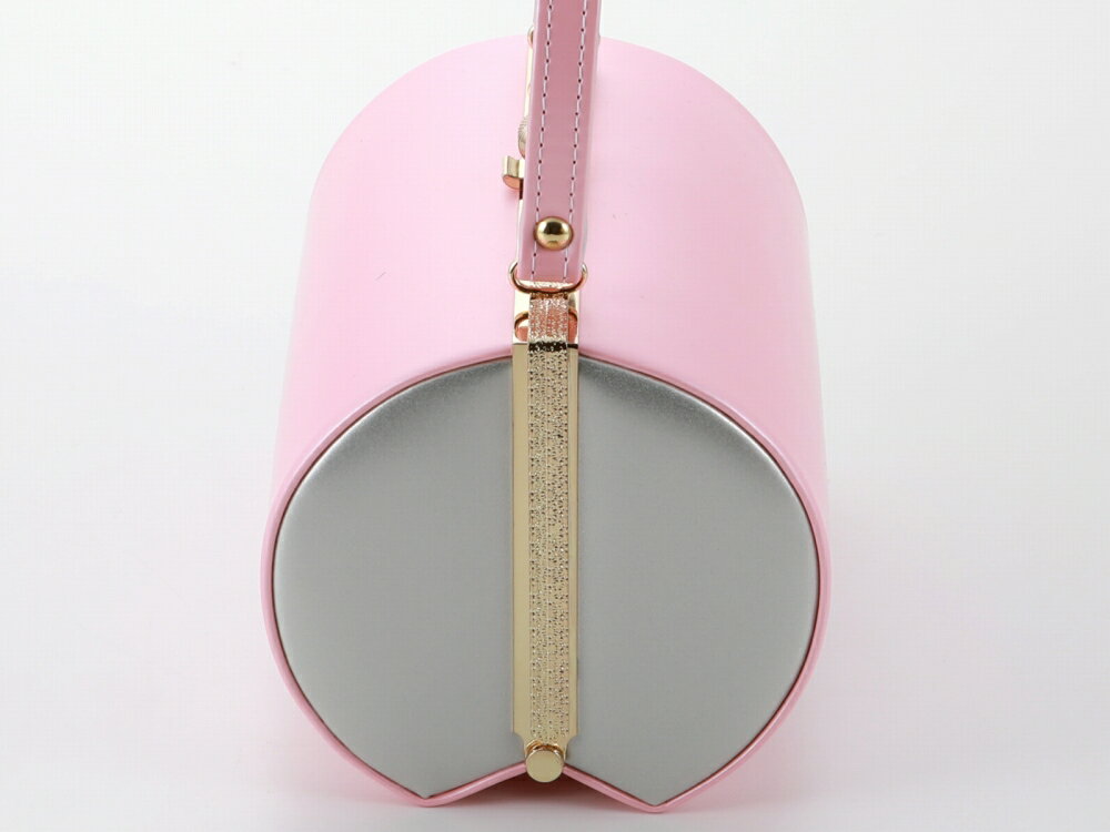 訳あり 振袖用 きものバッグ 和装バッグ ハンドバッグ バイカラー ピンクとシルバー bb-280-84