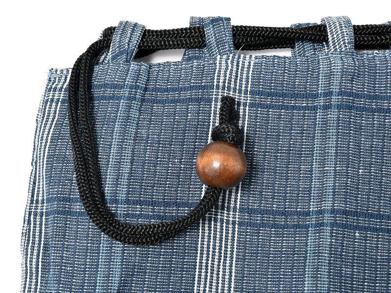 紳士用 巾着 綿 信玄袋 平袋 男巾着 ブルー ms-37