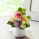 プリザーブドフラワー ミニ仏花 noe 1個 お供え 御供 お悔み お仏壇 造花 プリザーブド 花器 仏花 法事 初盆 お盆 お彼岸 通夜 葬儀