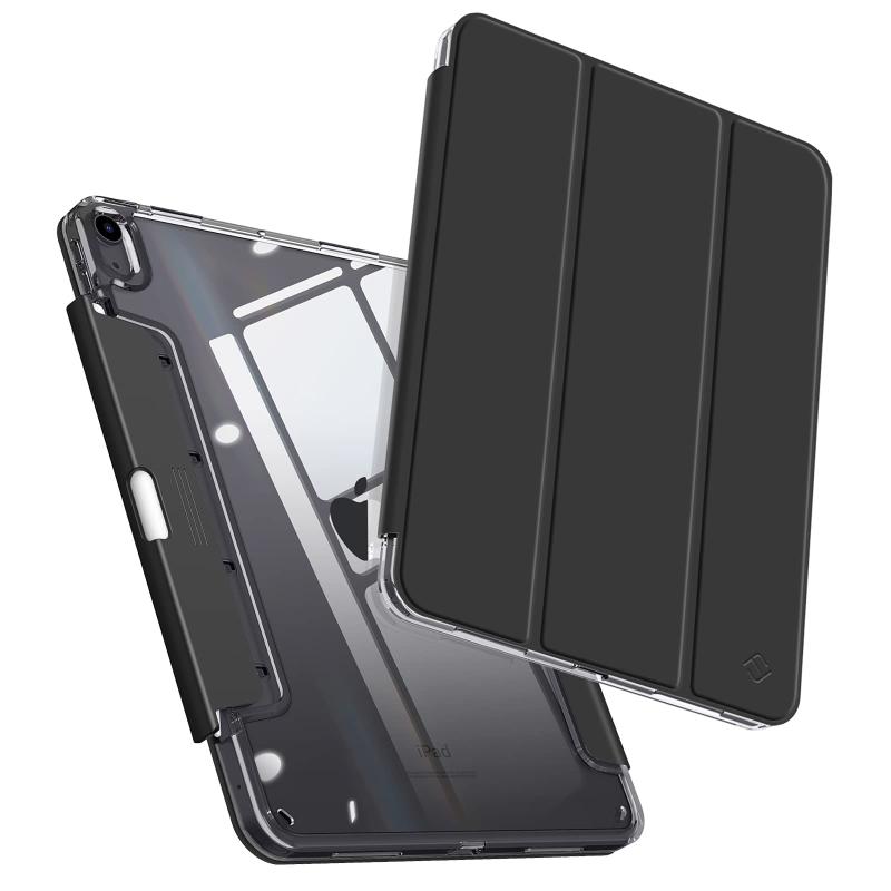 NEC - iPad Air 11インチ ケース M4/M3/M2 (2026/2025/2024)/ Air 5/4 ケース (2022/2020) 10.9インチ 透明バックカバー 引き出し式ペンホルダー Pencil 収納可能 Pencil 2 ワイヤレス充