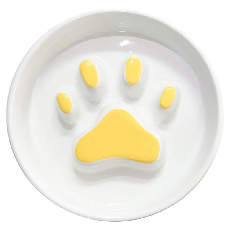 SGS認証＆JPPMA認証＆陶器製早食い防止 食器 犬 小型犬 猫 陶器 熱湯消毒可能 早食い 吐き戻し ダイエット 肥満 皿 餌皿 フードボウル スローフィーダー えさ皿 お手入れ簡単 HAKOPE