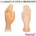 【訳あり】ネイル練習用ハンドマネキン2個（右手/左手）/チップ差し込み式