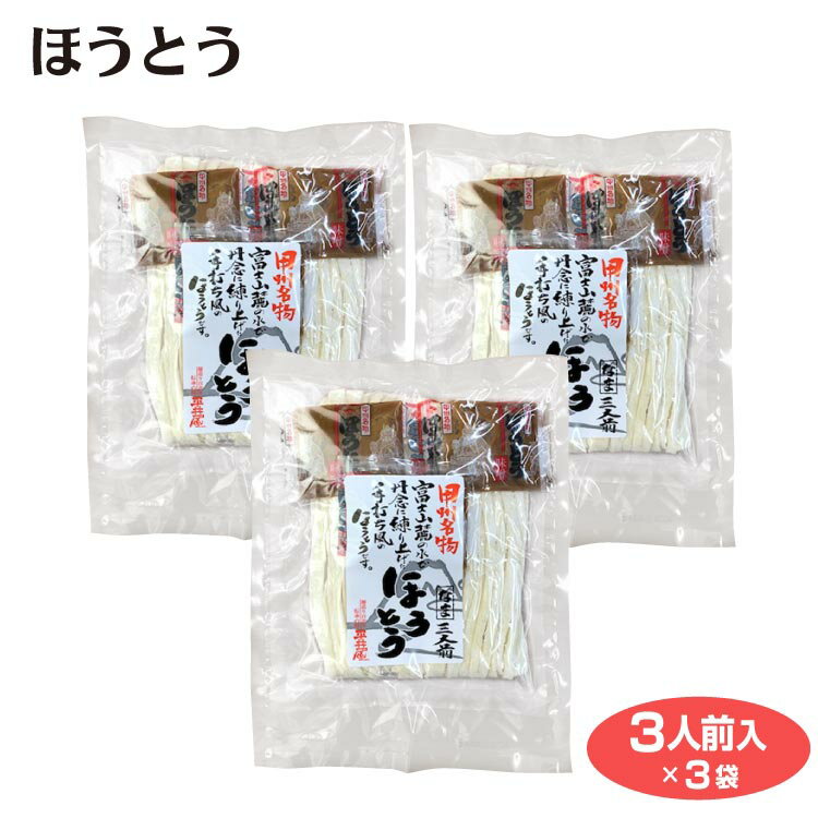 山梨 お土産 ほうとう平袋 3人前×3袋 やまなし 甲州 おみやげ 名物 郷土料理 ご当地 麺 ほうとう 平井屋