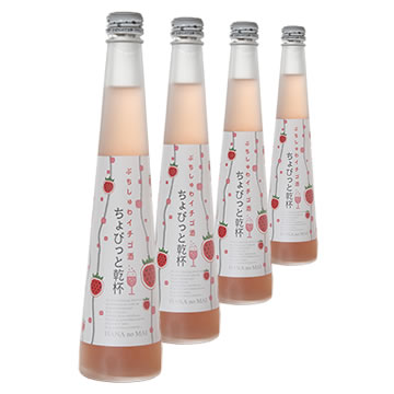 スパークリング 花の舞 ちょびっと乾杯ぷちしゅわイチゴ酒（300ml）×4 【送料無料】【ハロウィン】【女子会】 ギフト箱4本セット