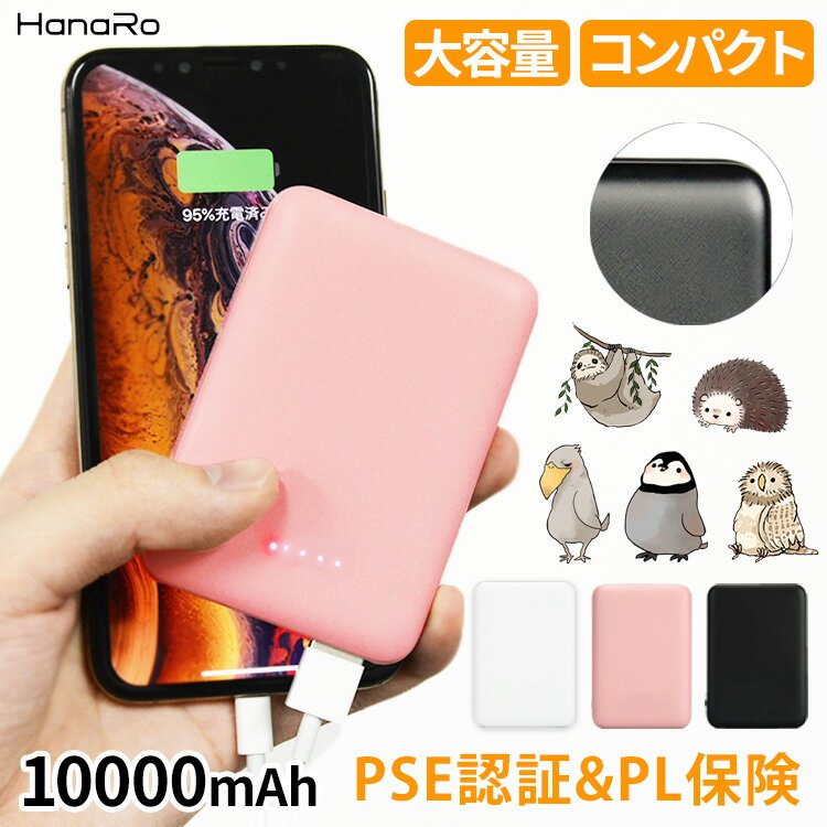 極小 10000mAh モバイルバッテリー コンパクト 2A