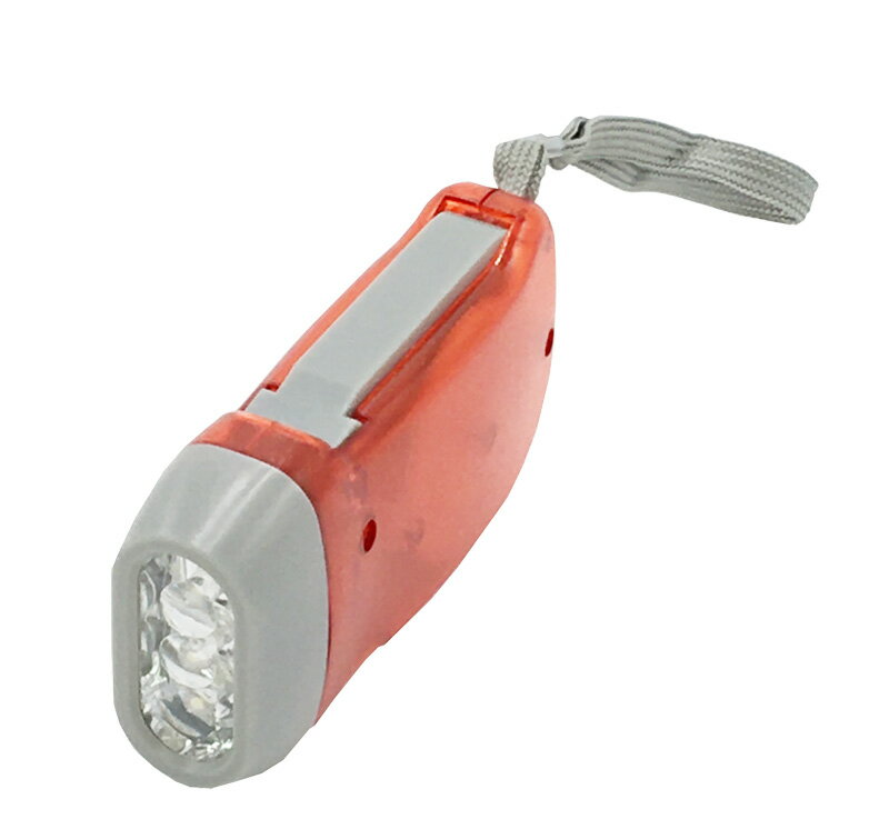 【防災】3LEDダイナモライトひも付き