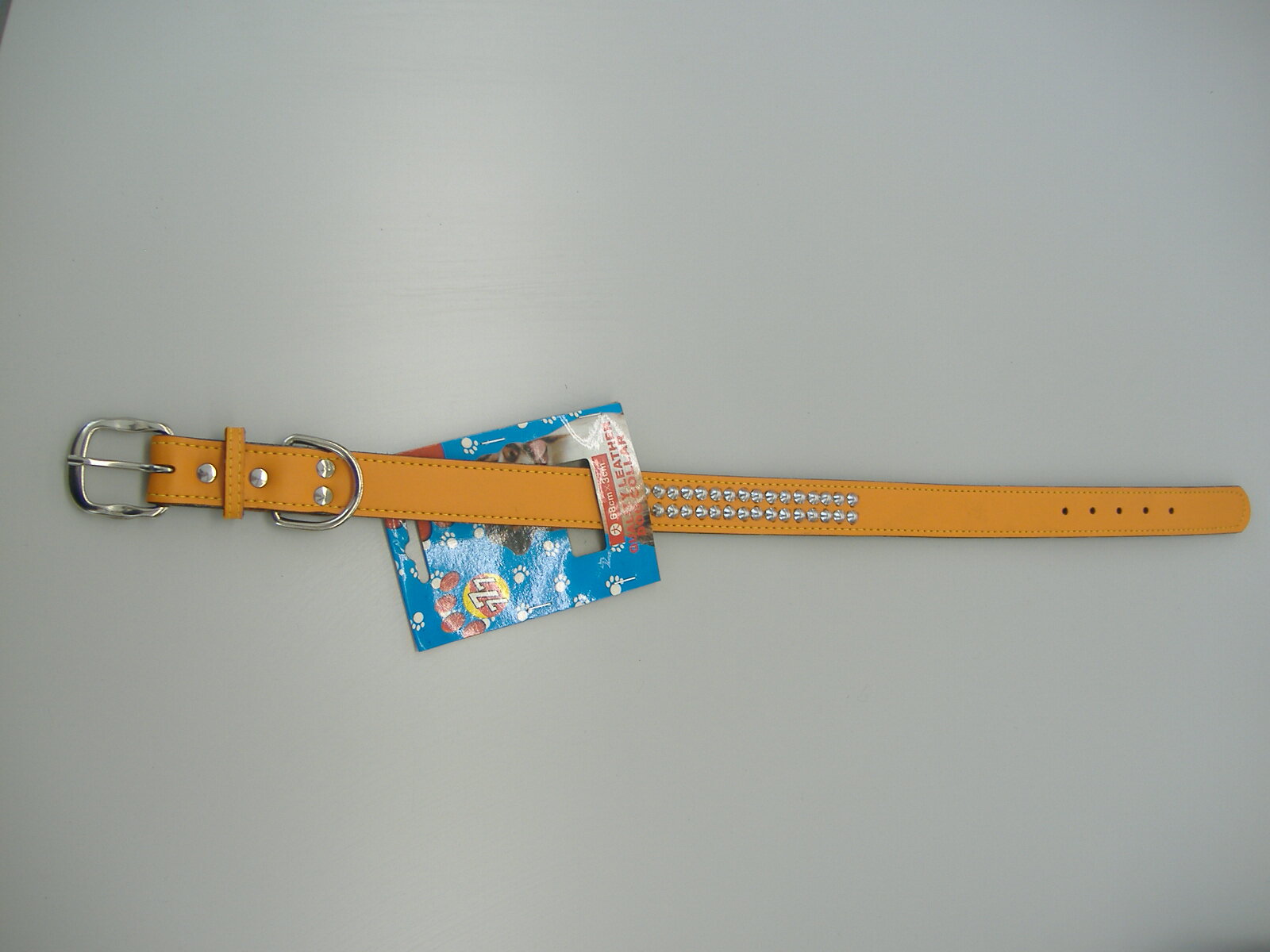 ドッグカラー　犬の首輪【オレンジ】　大　68cm×3cm