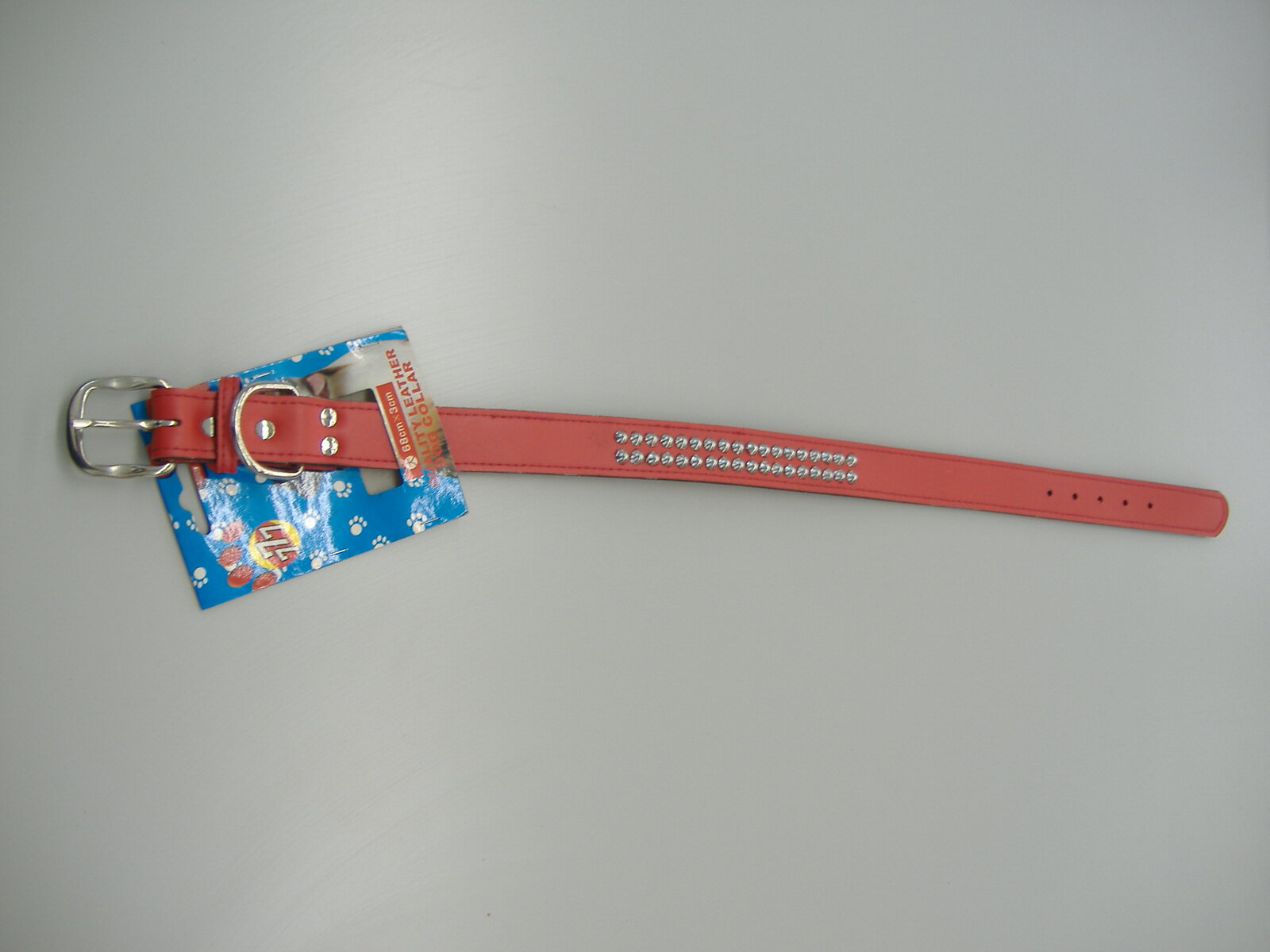 ドッグカラー　犬の首輪【レッド】　大　68cm×3cm