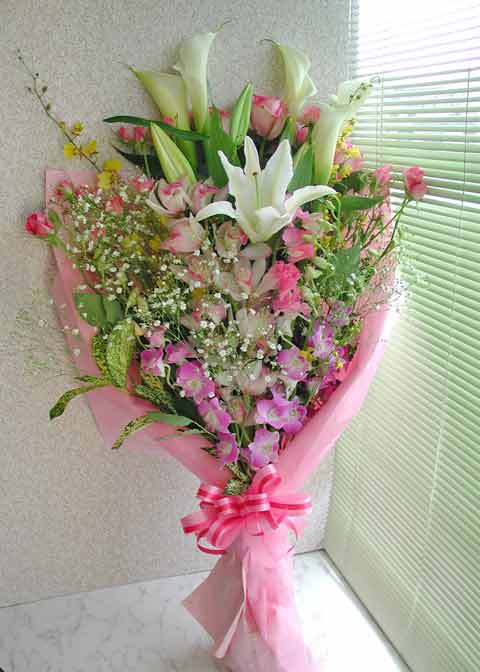 花束　ピンク系【最短発送】