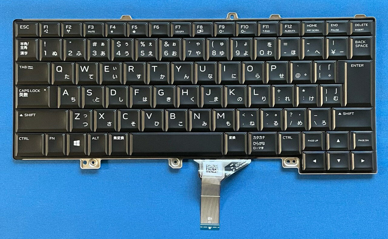 新品 DELL Alienware 13 R3 / 15 R3 等用 バックライト付き日本語キーボード NSK-ED0BC