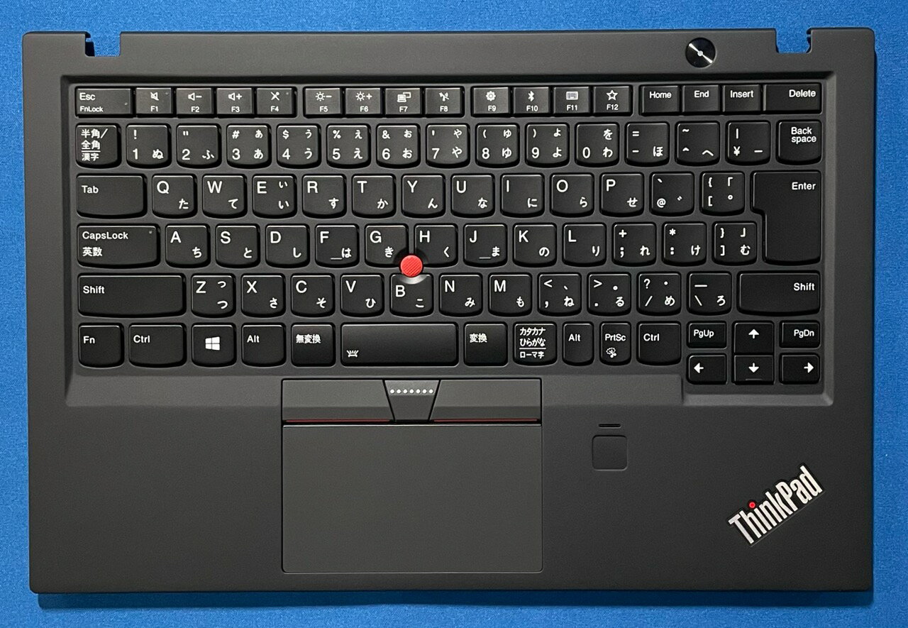 純正新品 Lenovo Thinkpad X1 Carbon Gen5用 01ER654 日本語キーボード タッチパッド 指紋センサー付き
