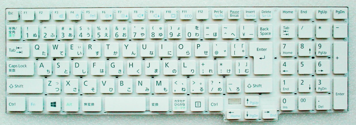 キーボード：新品富士通AH77/S等用(AH544,白/白）