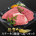 【ポイント10倍 5/15 00:00〜23:59】【楽天限定】佐賀牛 ステーキ5種食べ比べセット 100g×5 A4 A5 送料無料 ※冷凍発送 ステーキ肉 ...