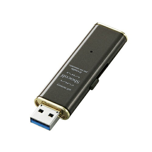 エレコム USB3.0対応スライド式USBメモリ「Shocolf」 MF-XWU332GBW