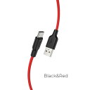 日本トラストテクノロジー HOCO X21Plus シリコン充電ケーブル Type-C 2.0m レッド X21P-TC20-RD(2)