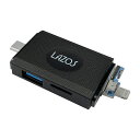 【6個セット】 Lazos マルチカードリーダー(Lightning / Type-C / USBプラグ) L-MCR-LX6(2)