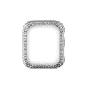 WEARPLANET ラインストーンハードケースde luxe for Apple Watch 40 シルバー WP23225AWSV(2)