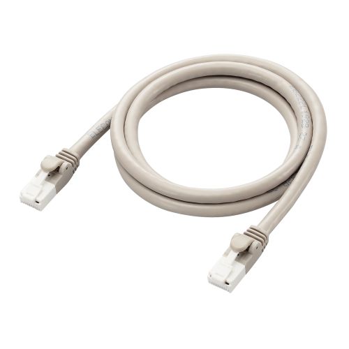エレコム LANケーブル CAT6A 1m 高速 10Gbps ストレート 爪折れ防止 ライトグレー LD-GPAT/LG1/RS