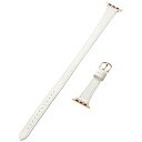 エレコム Apple Watch 41/40/38mm バンド ソフトレザー 2重巻きスリムタイプ &me オフホワイト AW-41BDLWJWH