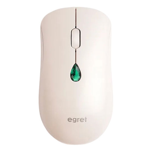 EGRET ワイヤレスジュエリーマウス 誕生月別の人口宝石ボタン 5月 エメラルド EM23-SJ-5