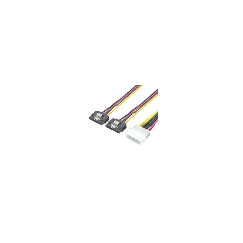 4pin電源→SATA電源2分岐4pin電源をSATA電源2個に分岐(ロック付)-【注意事項】■沖縄・離島は別途送料（税込1,000円）が掛かります。■お取り寄せ品のためメーカーに在庫がない場合がございます。予めご了承ください。■お客様都合による返品は承っておりません。予めご了承ください。
