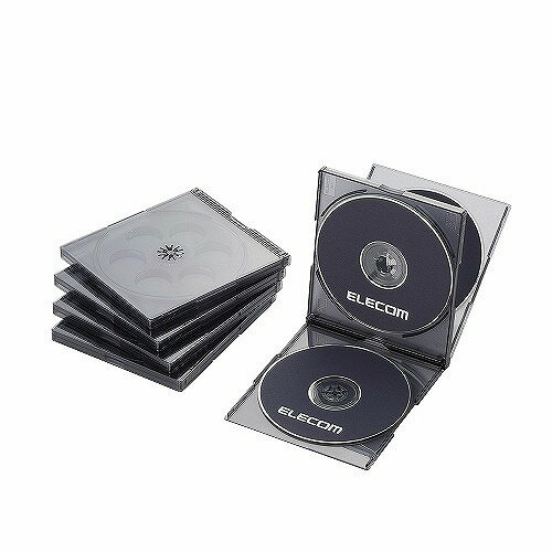 樂天商城 - エレコム Blu-ray/DVD/CDケース(標準/PS/4枚収納) 5枚入 クリアブラック CCD-JSCNQ5CBK