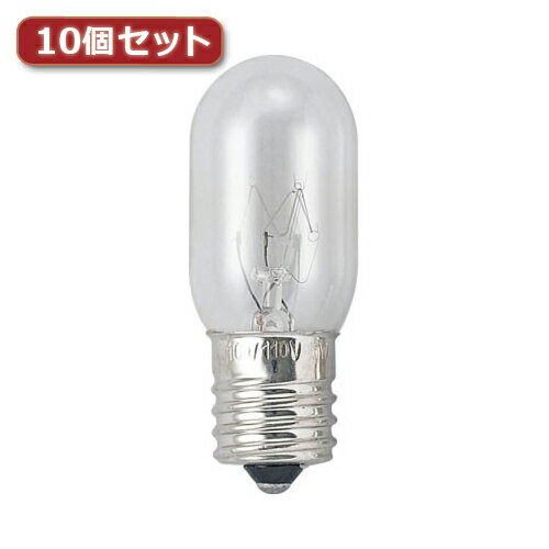 樂天商城 - YAZAWA ミシン球 T22 E17 20W クリア10個セット T221720CMISINEX10