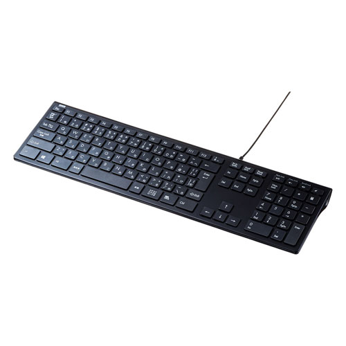 English Keyboard - サンワサプライ USBスリムキーボード ブラック SKB-SL33BK